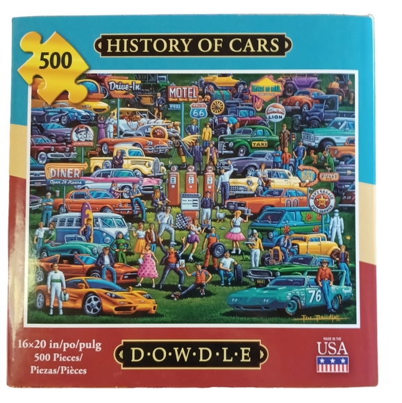 Dowdle History of Cars 500 piece puzzle - Picture 1 of 3